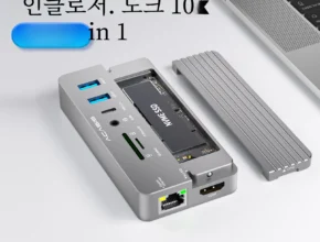 ACASIS 노트북용 USB C 허브, C타입 to HDMI, SSD 케이스, USB 스플리터, PD 100W, 10 Gbps 10 in 1 독 스테이션