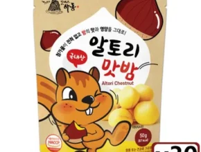 타임특가 농가애 국산밤으로 만든 공주맛밤 50g  30봉 인기의 비결은?