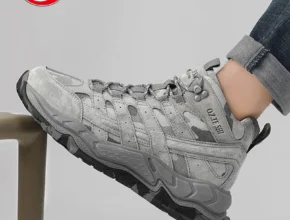 특별한 날을 맞아 ​O.Z.TESHI 남성용 암소 가죽 하이킹 부츠 특별 할인