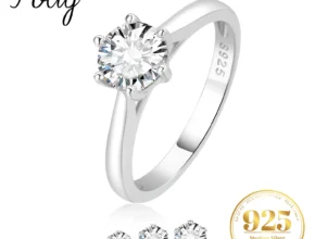 신상품 모음전 ​Potiy 모이사나이트 D 컬러 라운드 컷 S925 스털링 실버 솔리테어 일단 사봐