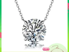 특별한 시간 ​모이사나이트 다이아몬드 6.5mm 1CT 목걸이 여성용 펜던트 925 실버 목걸이 여성용 체인 파티 신부 고급 보석 이거 알아야해