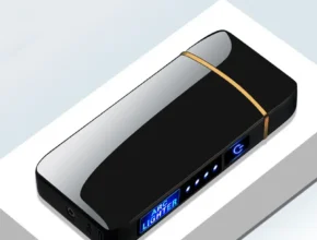 사람들이 꾸준히 좋아하는 ​핫 전기 방풍 금속 라이터 더블 아크 화염 플라즈마 충전식 USB 라이터 LED 전원 디스플레이 터치 센서 라이터 왜 이렇게 사고싶지