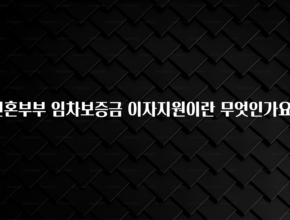 사실 찐정보는 신혼부부 임차보증금 이자지원이란 무엇인가요? 정직하게 소개해보겠습니다