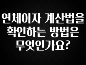 진심이 담긴 연체이자 계산법을 확인하는 방법은 무엇인가요? 확인 부탁드립니다