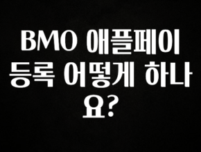 “후기” 꼭보세요 BMO 애플페이 등록 어떻게 하나요? 바로 클릭