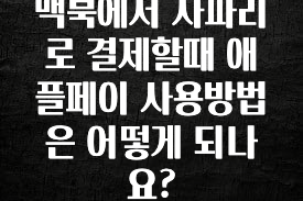 업뎃 정보 맥북에서 사파리로 결제할때 애플페이 사용방법은 어떻게 되나요? 한 번에 알려드립니다