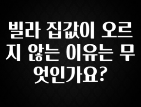 업뎃 정보 빌라 집값이 오르지 않는 이유는 무엇인가요? 리뷰가 많습니다