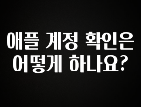 역대급 라인업 애플 계정 확인은 어떻게 하나요? 전해드립니다