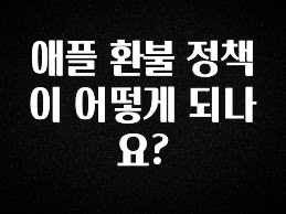 유튜브에서 난리난 정보 애플 환불 정책이 어떻게 되나요? 지금떳다