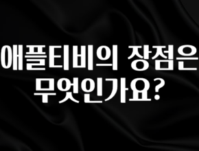 정보 쏟아짐 애플티비의 장점은 무엇인가요? 지금 소개할게요