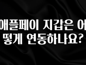 후회하지 않는 애플페이 지갑은 어떻게 연동하나요? 최신정보