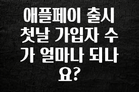 업뎃 정보 애플페이 출시 첫날 가입자 수가 얼마나 되나요? 요약정리