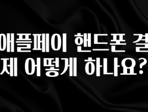모두가 궁금해 했던 애플페이 핸드폰 결제 어떻게 하나요? 지금떳다