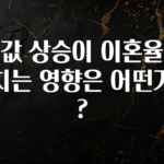 유튜브에서 난리난 정보 집값 상승이 이혼율에 미치는 영향은 어떤가요? 30초면 확인 가능합니다