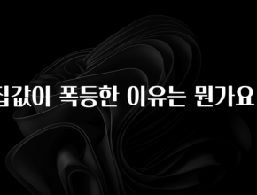 꾸준한 사랑을 받은 집값이 폭등한 이유는 뭔가요? 뜨거운 관심 감사합니다
