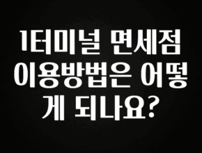 “이건” 꼭 보고 하세요 1터미널 면세점 이용방법은 어떻게 되나요? 군말없이 소개합니다