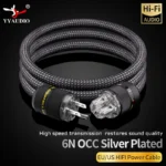 집에 하나쯤은 꼭 두고 싶은 하이 엔드 AC 전원 케이블 6N OCC 실버 도금 Hifi 오디오 미국/EU 전원 코드 순수 구리 전원 케이블 연결 필터 CD 증폭기 잠깐 확인해보세요