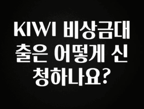 사계절 사랑받는 KIWI 비상금대출은 어떻게 신청하나요? 확인 부탁드립니다