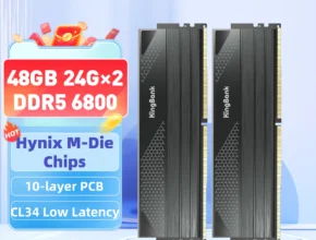 왜 인기있는지 알고싶은 KingBank Memoria RAM DDR5 6800MHz 24GB 48GB 24GBx2 게임용 데스크탑 메모리 288Pin DIMM DDR5 RAM EXPO XMP 3.0 CL34 Hynix M 다이 핫한 정보입니다