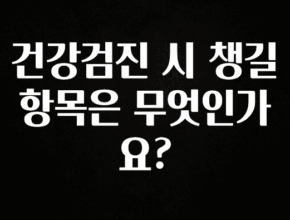 가성비 좋은 건강검진 시 챙길 항목은 무엇인가요? 실사용 후기