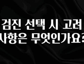 가성비 좋은 검진 선택 시 고려사항은 무엇인가요? 아쉬움이 없습니다