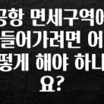 궁금한 소식 공항 면세구역에 들어가려면 어떻게 해야 하나요? 알려드릴게요