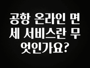 인스타 정보 공항 온라인 면세 서비스란 무엇인가요? 바로 소개합니다.