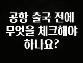 추가소식 공항 출국 전에 무엇을 체크해야 하나요? 실간 리뷰