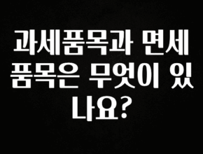 간단정보 과세품목과 면세품목은 무엇이 있나요? 확인해보세요