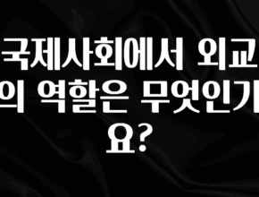 인스타 정보 국제사회에서 외교의 역할은 무엇인가요? 잠깐 확인해보세요