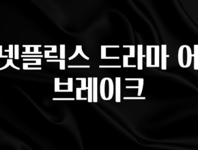 정성을 담은 넷플릭스 드라마 어 브레이크 실시간 리뷰입니다