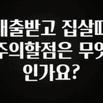 간편확인 대출받고 집살때 주의할점은 무엇인가요? 실간 리뷰