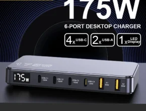 연속인기 맥북 삼성 아이폰용 Ueetop 175W GaN USB C 충전기 LED 디스플레이 6포트 데스크탑 충전기 타입 C PD 100W PPS 45W 고속 충전 요약정리
