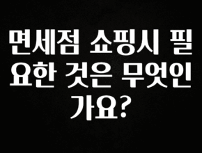 sns소식 면세점 쇼핑시 필요한 것은 무엇인가요? 놓치지마세요