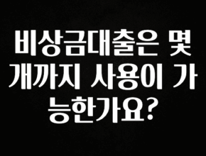 +최신 소식 비상금대출은 몇개까지 사용이 가능한가요? 확인해보세요