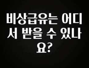 요즘 찰떡인 비상급유는 어디서 받을 수 있나요? 지금떳다