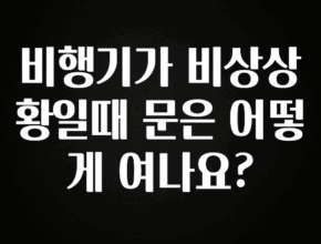 요즘 반응좋은 비행기가 비상상황일때 문은 어떻게 여나요? 요약정리
