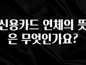 바로 확인가능한 신용카드 연체의 뜻은 무엇인가요? 꼭 확인해보세요