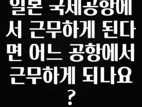 별다섯개 일본 국제공항에서 근무하게 된다면 어느 공항에서 근무하게 되나요? 아쉬움이 없습니다