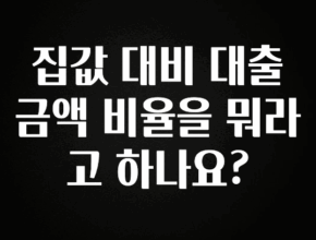 클릭하고 싶은 순간 집값 대비 대출금액 비율을 뭐라고 하나요? 실사용 후기