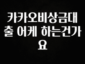 이거 “꼭” 기억하자 카카오비상금대출 어케 하는건가요 핫한 정보입니다