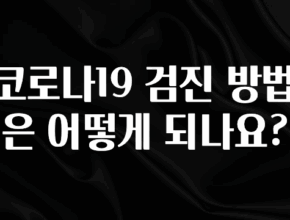 빠르게 확인 하세요! 코로나19 검진 방법은 어떻게 되나요? 알짜배기만 골라가세요