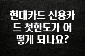 혹시 찾고계셨나요? 현대카드 신용카드 첫한도가 어떻게 되나요? 업데이트된 소식입니다