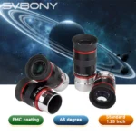 살준비 됐지? Svbony 접안렌즈 세트 천체망원경접안렌즈 액세서리 1.25” 6mm/9mm/15mm/20mm 68도 초광각 UWA 아이피스 1.25인치천문 망원경용 전합니다