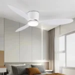 (2025 업데이트) 42 52 인치 천장 선풍기 조명 Led 3 색 6 속도 DC 모터 팬 원격 제어 조명이있는 낮은 바닥 장식 팬 알려드립니다