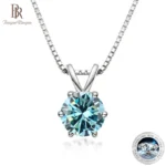 가성비 좋은 Bague Ringen 여성을위한 100% 925 스털링 실버 1ct Moissanite 목걸이 다이아몬드 펜던트 약혼 웨딩 파티 선물 도매 군말없이 소개합니다