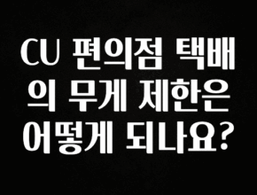 모두가 궁금해 했던 CU 편의점 택배의 무게 제한은 어떻게 되나요? 실간 리뷰