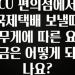 인기좋은 이유 CU 편의점에서 국제택배 보낼때 무게에 따른 요금은 어떻게 되나요? 전합니다