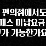 시간이 없다? CU 편의점에서도 하이패스 미납요금 납부가 가능한가요? 소개합니다