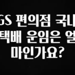 후회하지 않는 GS 편의점 국내택배 운임은 얼마인가요? 소개합니다